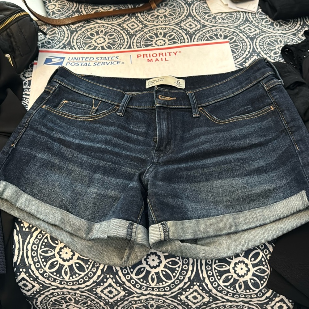 dark blue like new jean shorts